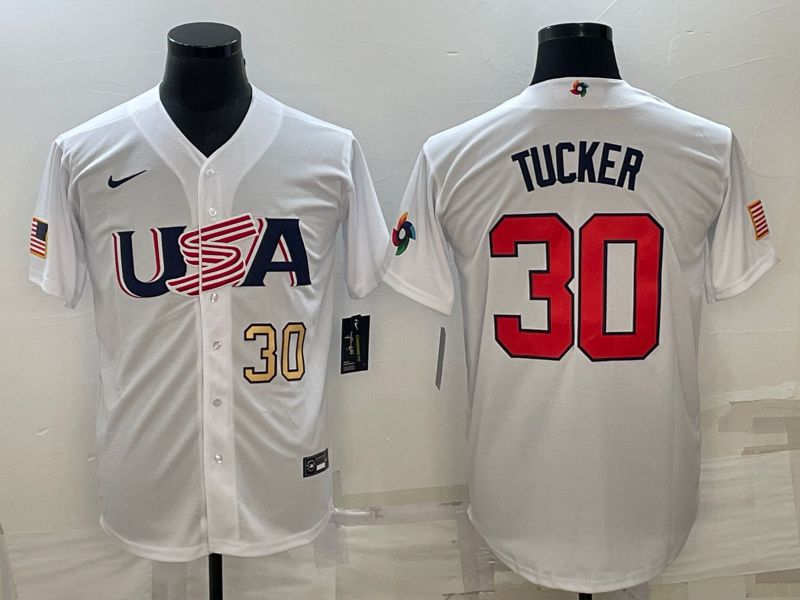 Men 2023 World Cub USA #30 Tucker White Nike MLB Jersey3->more jerseys->MLB Jersey
